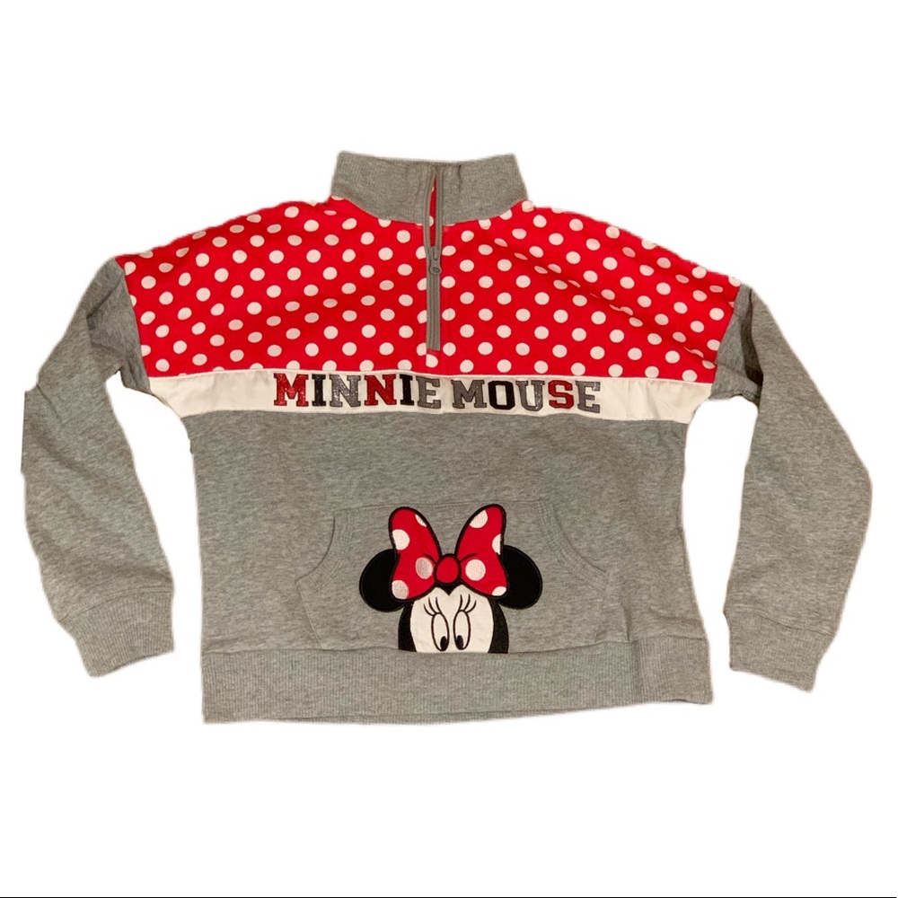 Minnie Mouse Disney world quarter zip girls large